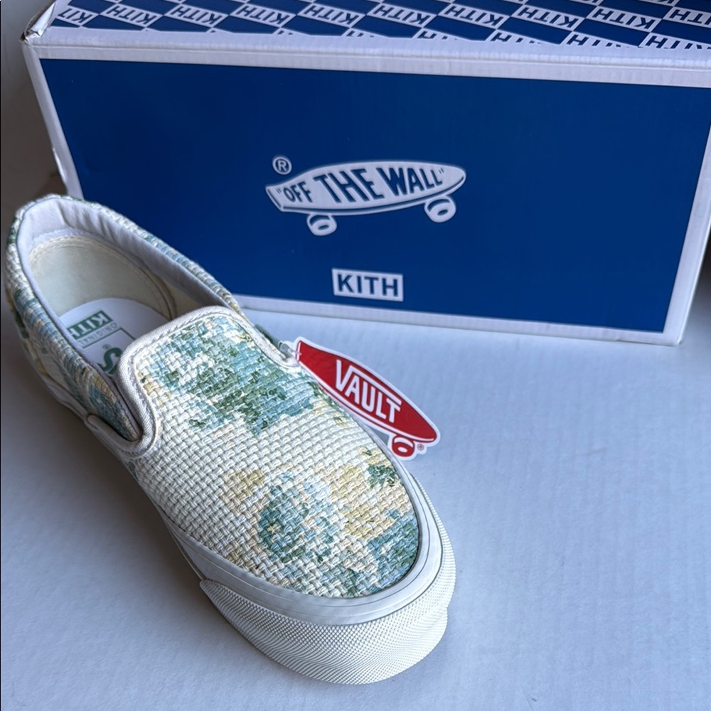 Vans Kids Slip-On Shoes - White and Green
